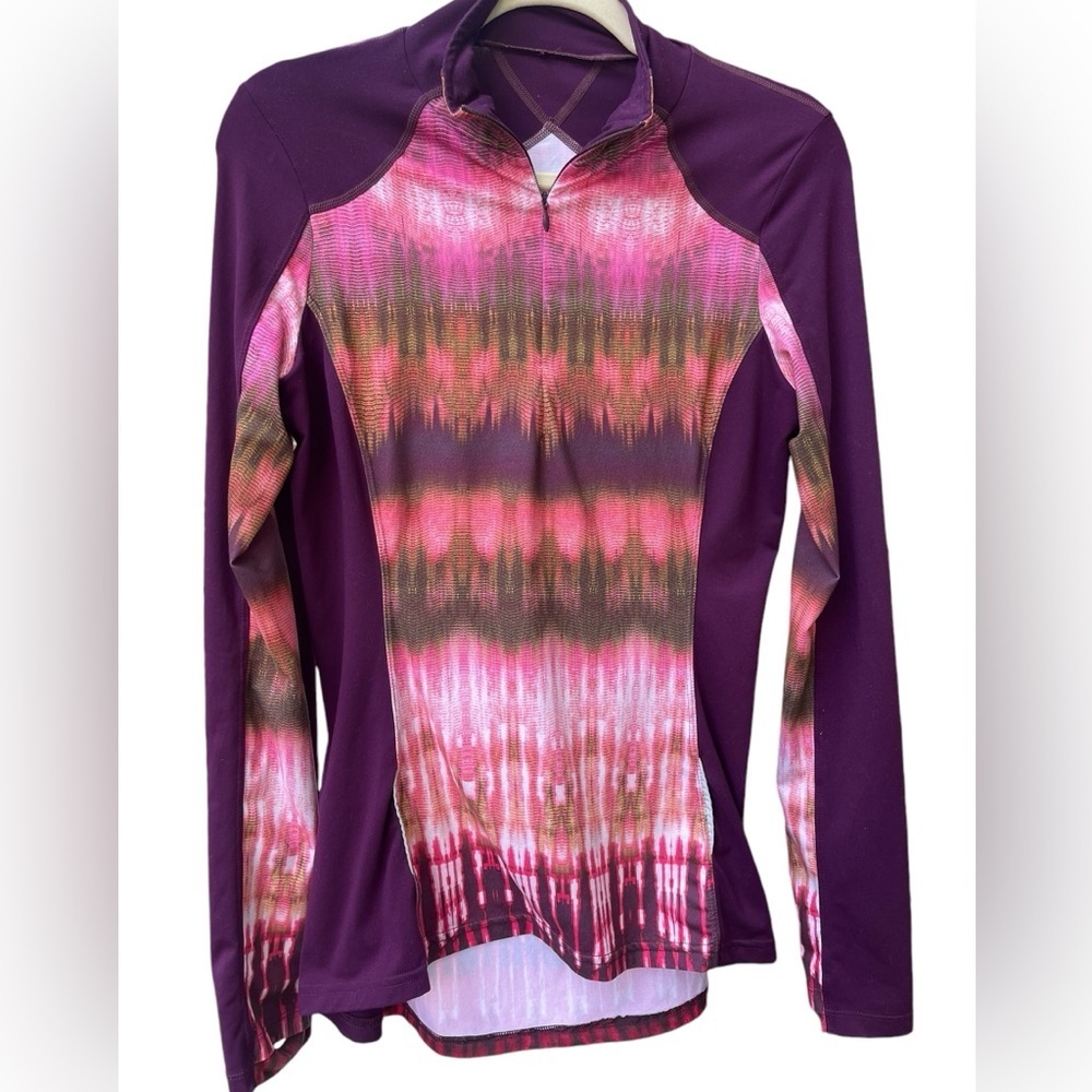 🔥🧘🏻PRANA size S 1/4 zip performance shirt. Beautiful, warm colors!
